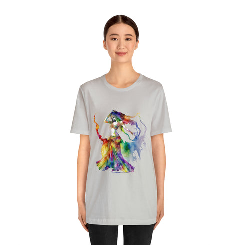 Rainbow Belly Dancer in Motion - Short Sleeve Tee